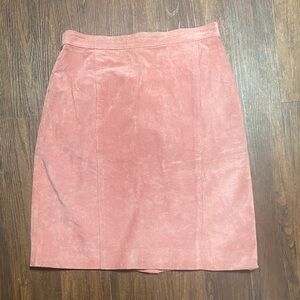 Maggie Lawerence 90s  Pink Leather  Skirt